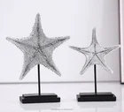 Wholesale silver resin starfish home decoration