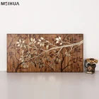 Fashionable customize cheap wood wall craft for natural modern art painting