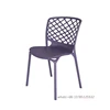New design stacking purple plastic chair with hollow back