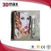 double sided tabletop backlit fabric led light box with round corner