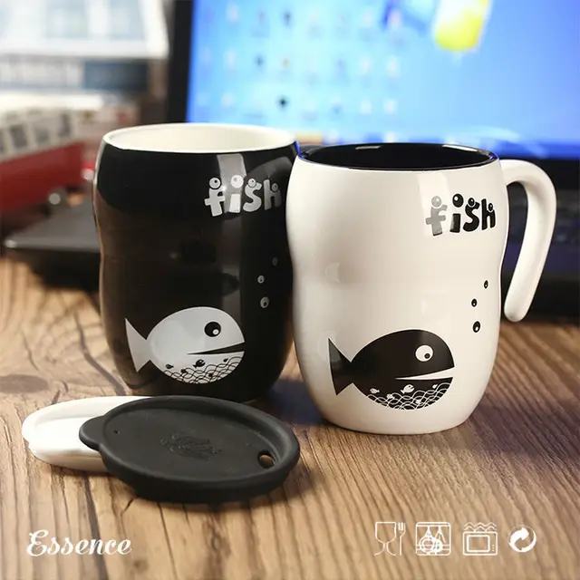 christmas gift stoneware 3d cartoon couple mug cup