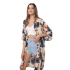 Fashionable long beach cardigan printed kimono