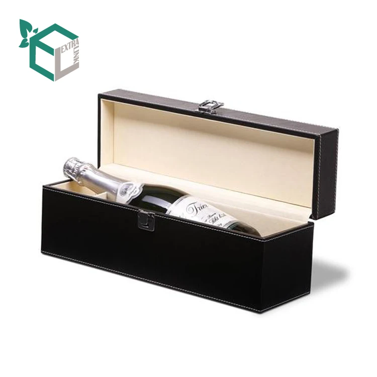 custom packaging luxury pu leather gift wine box