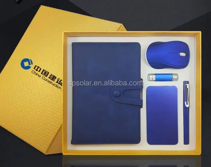 corporate luxury business gift set ( notebook  power bank