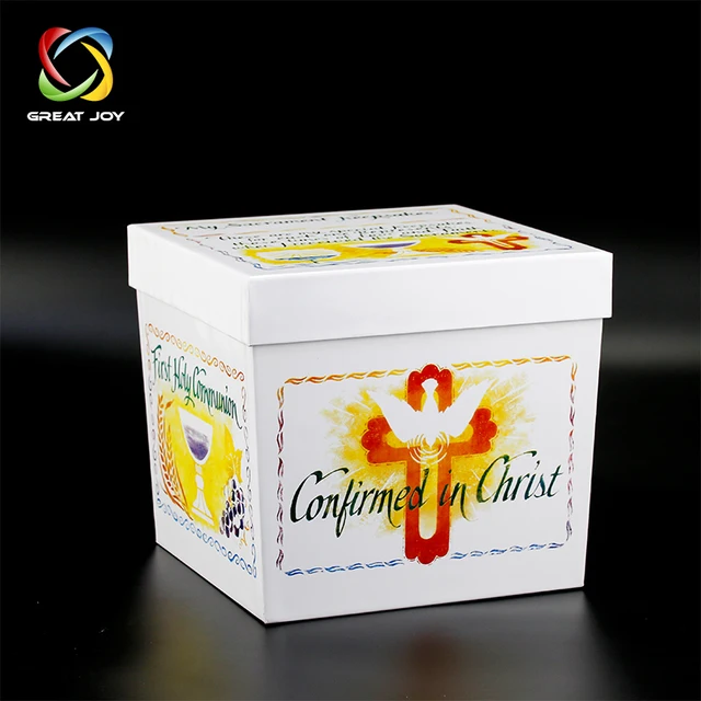 wholesale custom sacrament keepsake packaging gift paper box