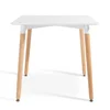 contemporary Kitchen furniture white MDF dinning square table