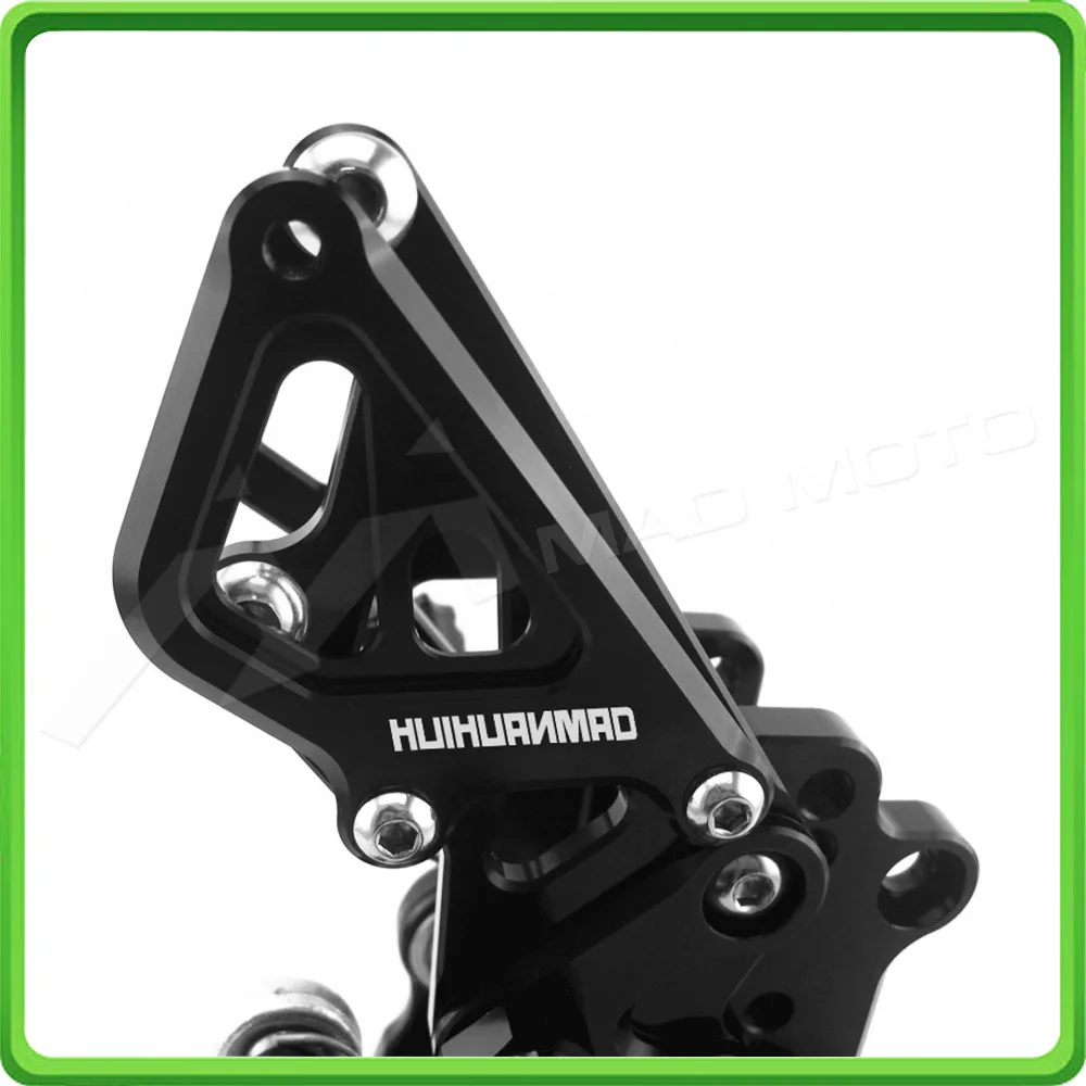 Motorcycle Adjustable Rearsets Rear set sets Foot Rest Pegs Pedal For KAWASAKI NINJA 300 Z300 2013 2014 2015 2016 2017 Black (4)