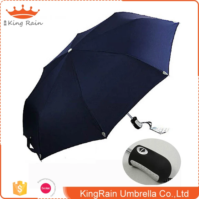 Wholesale Navy Blue Anti-Uv Telescopic Auto Open Close Portable 3 Folding Rain Umbrella