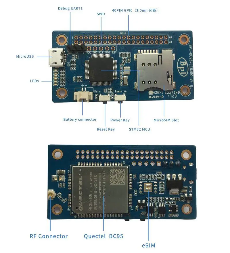 Banana pi BC95 NB IoT development board STM32F103 MCU - ANKUX.COM