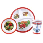 BPA free SGS Plastic melamine baby set baby cup bowl plate dinner set