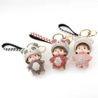 Promotional crystal keychain with factory produced