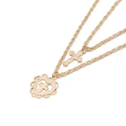 Cross Pendant Multilayered Chain Gold Custom Cross Pendant Layered Choker Necklace For Women