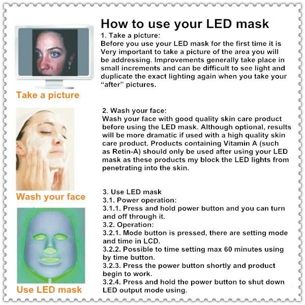 Very popular 7 color facial led mask