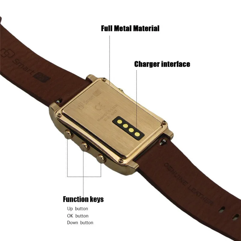 Stainless Bluetooth Smart Watch Smartwatch SmartPal G1 Waterproof Sync Phone Monitor Tracker for IOS Android