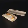 Custom printed greaseproof bakery brown paper bags for bread+durable kraft paper bread food paper bag with window