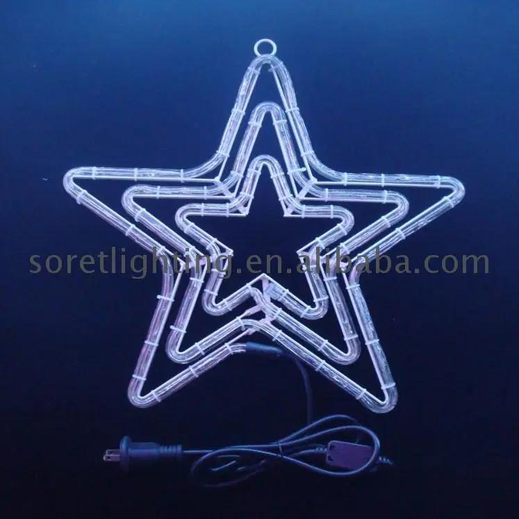 Motif rope light snowflake