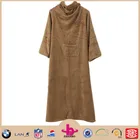 Japan wearable adult hooded supersoft snuggie blanket with sleeves