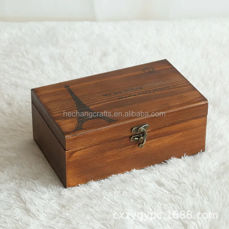 Venta al por mayor de madera Vintage coser costura caja