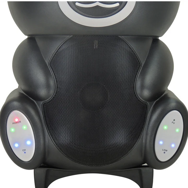 portable 10 inch trolley bear dj speaker with USB,SD,FM,Remote - ANKUX.COM