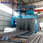 Steel pipe small shot blast cleaning equipment rust removing machine