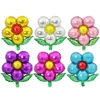 44.5cm*55.4cm medium size silver/rose/gold/babyblue/pink/red/purple/blue cute party decoration foil flower balloons