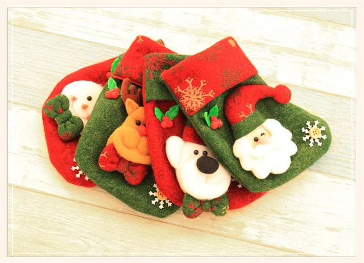 gift bag kids xmas noel decoration candy bag bauble christmas