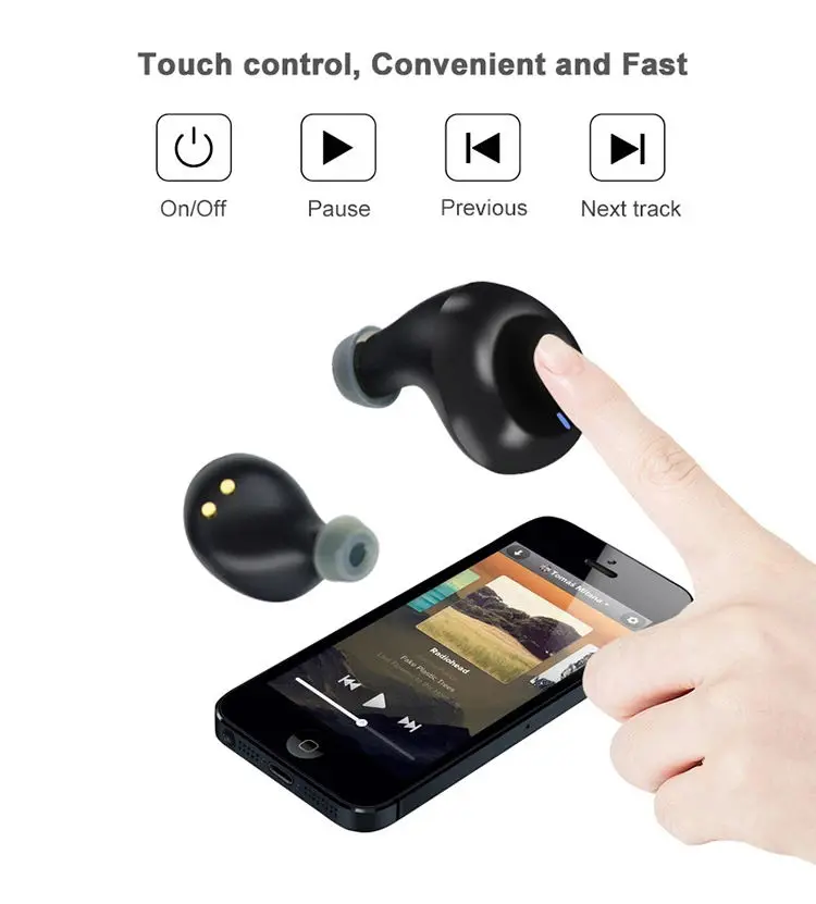 2019 New Version P8P+ TWS bluetooth Earphone, PixArt Bluetooth 5.0 Version,IPX5 Earphone with Waterproof and Sweatproof - ANKUX.COM
