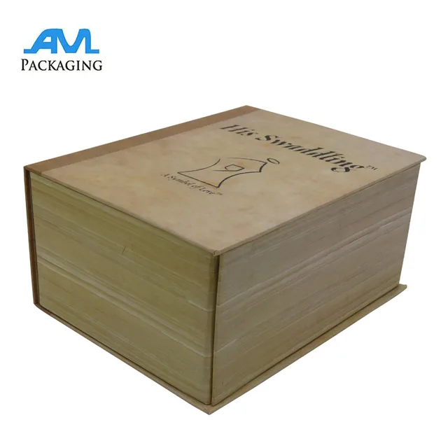 fancy wooden printing custom booked gift boxes packaging with