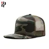 Fashion Custom Design 5 Panels Blank Mesh Caps, Camouflage Snapback Trucker Mesh Hats