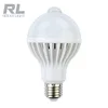 Cold white Led bulbs motion sensor lamp 220v E27 led light 9W AUTO smart led human body lamp intelligent induction lighting lamp