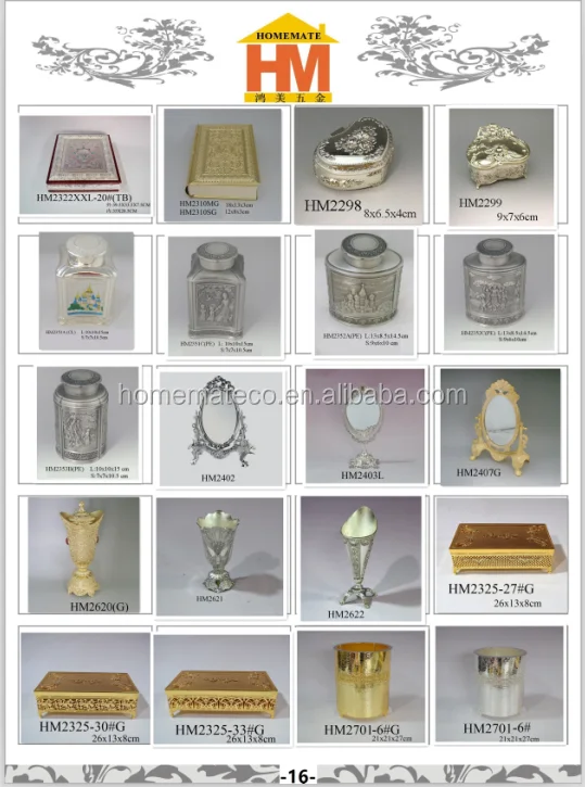 Zinc Alloy Gold Plated Elegant Mirror / Wedding Gifts / Home Decoration