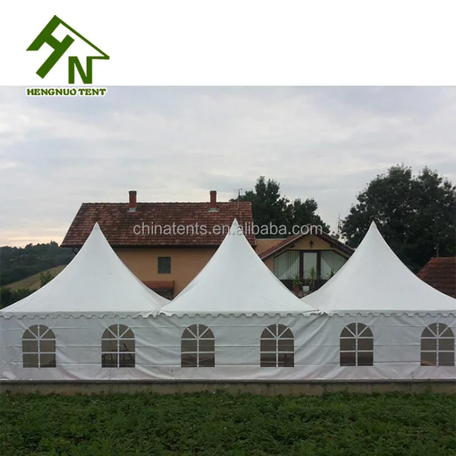 white pagoda style modular structure 3x3m pagoda tent with sides