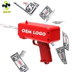 Shooting game cash cannon money gun, electronic money box, black gold money box