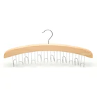 Multifunctional Scarf Hanger 12 Slimming Belt Racks Display Wooden Belt Hook Hanger Organizer for Closet