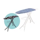 European Style High Grade Mesh Ironing Board with Iron Rack
