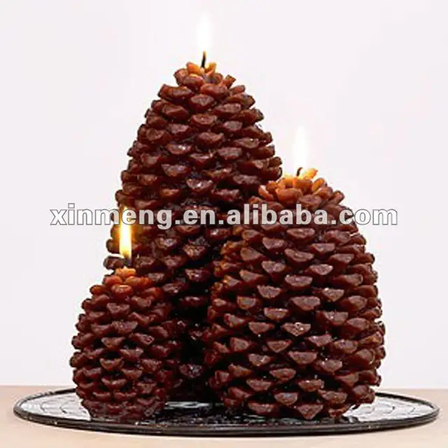 pinecone shaped candle-source quality pinecone sha