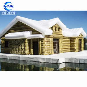 Large Inflatable Log Cabin Tent House Tent Cheap Factory Price For
