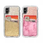 Marble Card Pocket Credit Card Holder Cell Phone Stick on Wallet