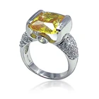 AAA cubic zircon double color 925 silver jewelry ring