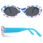 Popular famous brand eyewear small oval sun glasses vintage kid sunglasses