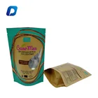 Customized printed aluminum foil ziplock kraft paper nuts packaging bags with window