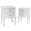 PAIR SALE Beautiful French Style Bedside Table 2 Drawer Bedside Cabinet Ornate