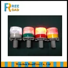 Solar panel charged flashing warning lamp, portable traffic signal