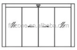 Custom made promotional frameless sliding glass door system