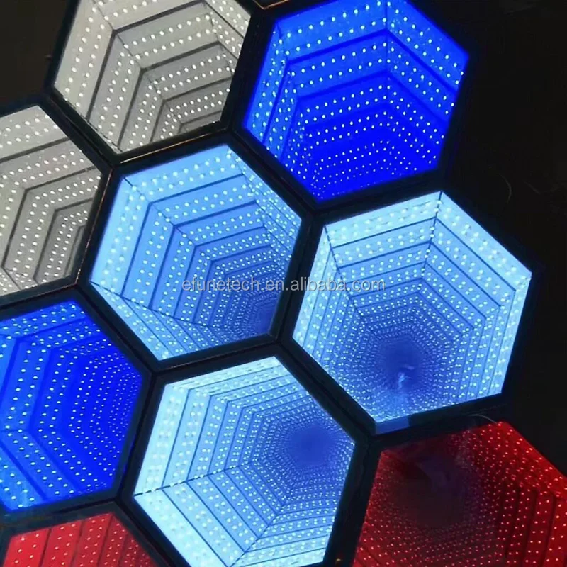 New Products 2018 Color Changing Hexagon 3d Infinity Led