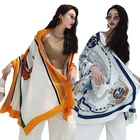 Sunscreen Chiffon Scarf Printing Wild Summer Thin Oversized Shawl Dual-use Scarf Women Summer Light Scarf
