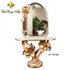 Antique hallway table resin console table with mirror for home decoration