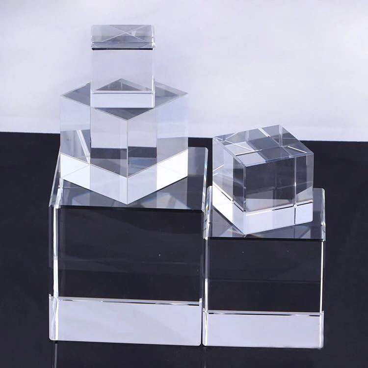 odm/oemhot sale custom glass blocks 3d crystal cubes gift