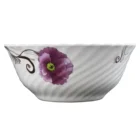 Cheap Hight Quality custom plastic serving bowl hot Round Purple flower printing Wavy Edge Salad Bowl Melamine soup bowl