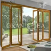 Teak wooden color door and window steel frame design